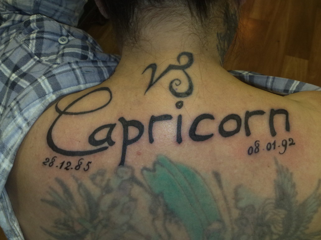 Tattoos capricorn on back