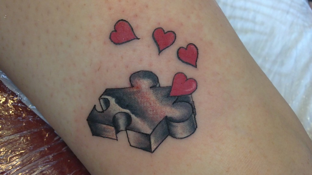 Small Puzzle Piece Tattoos for Couples - wide 7