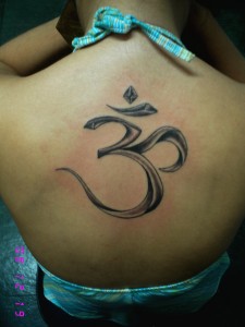 Om Tattoo On Back