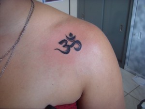 Om Tattoo On Shoulder