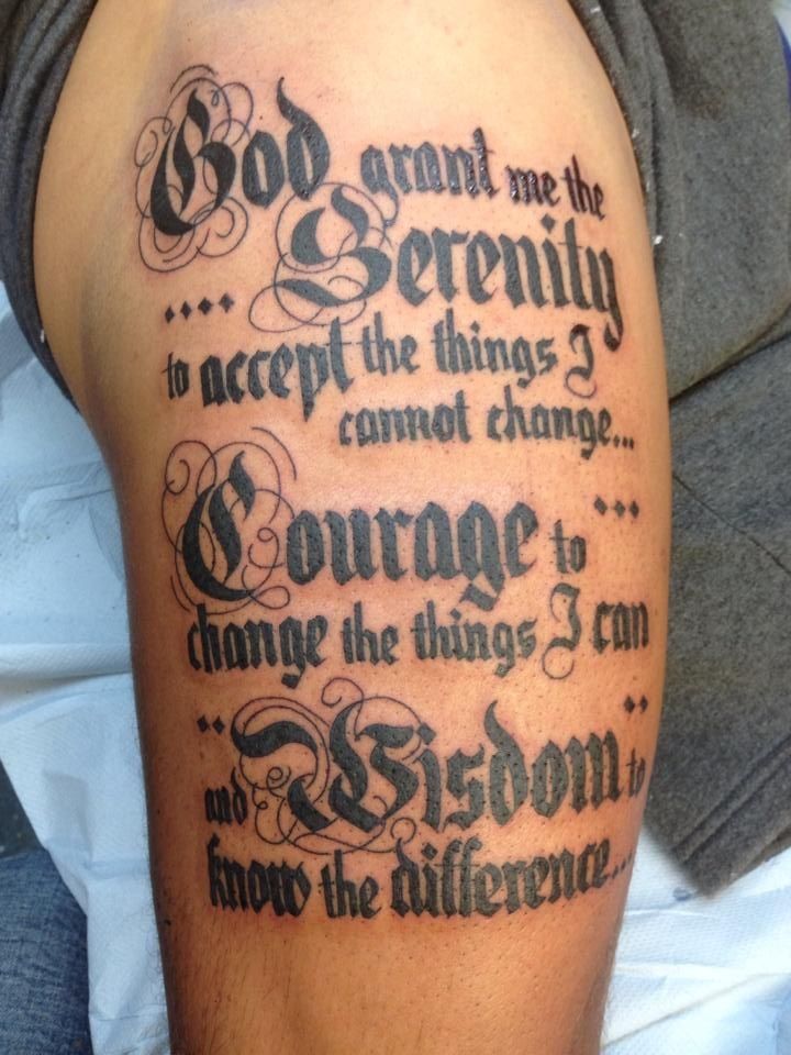 Serenity Prayer Tattoos Designs, Ideas and Meaning ...