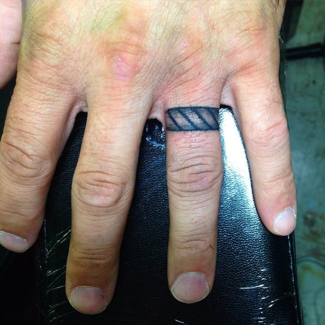 Wedding Ring Tattoo Male 