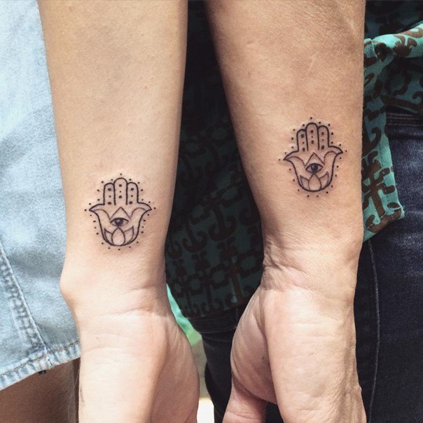 Small Hamsa Tattoo On Wrist - Temu