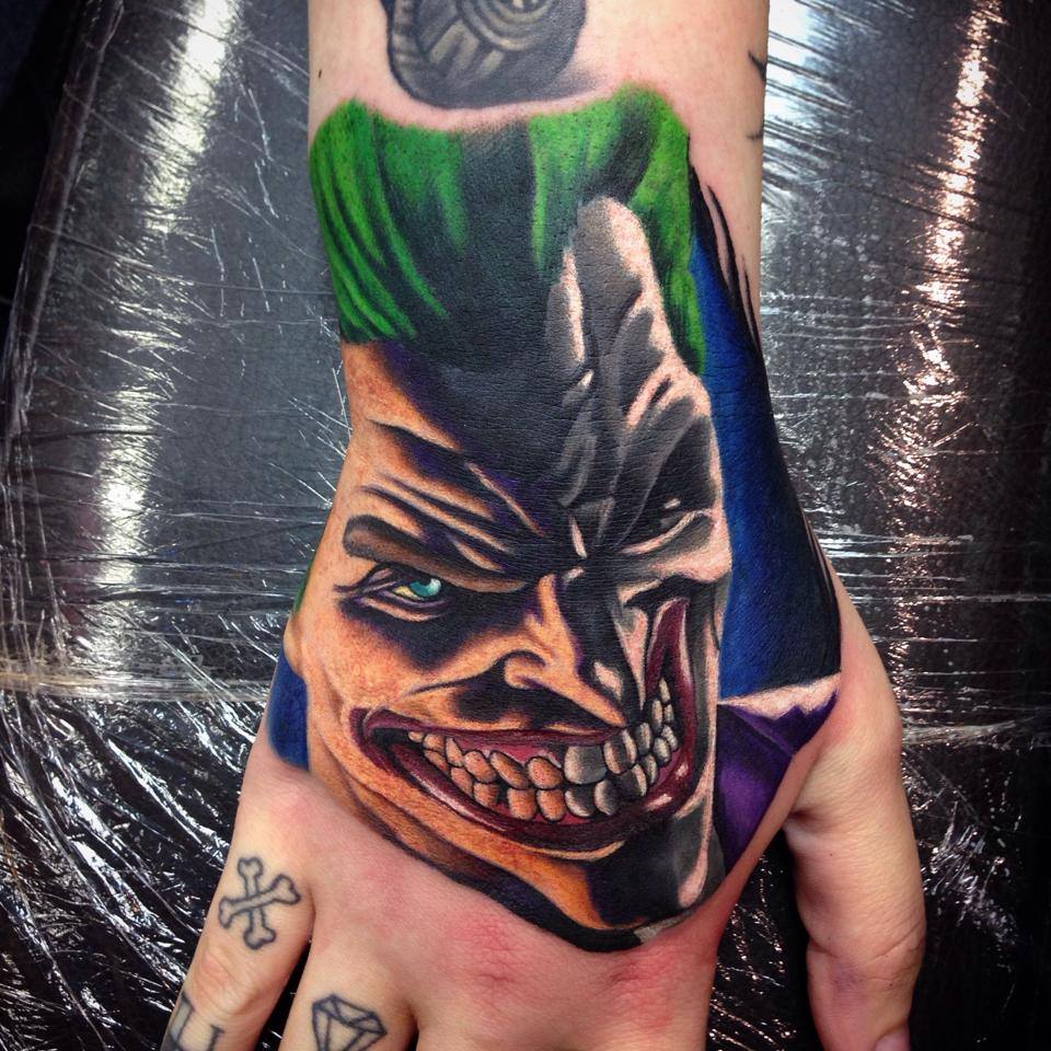 36 Hand Tattoo The Joker