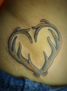 Antler Heart Tattoo