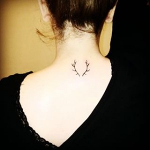 Antler Tattoo Neck