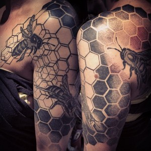 Bee Honeycomb Tattoo