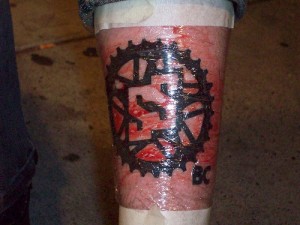 Bicycle Sprocket Tattoo
