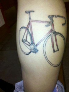 Bicycle Tattoo Leg