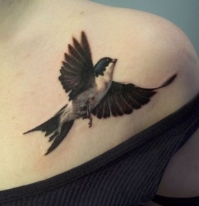 Bird Flying Tattoo