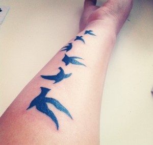 Birds Flying Tattoo Design