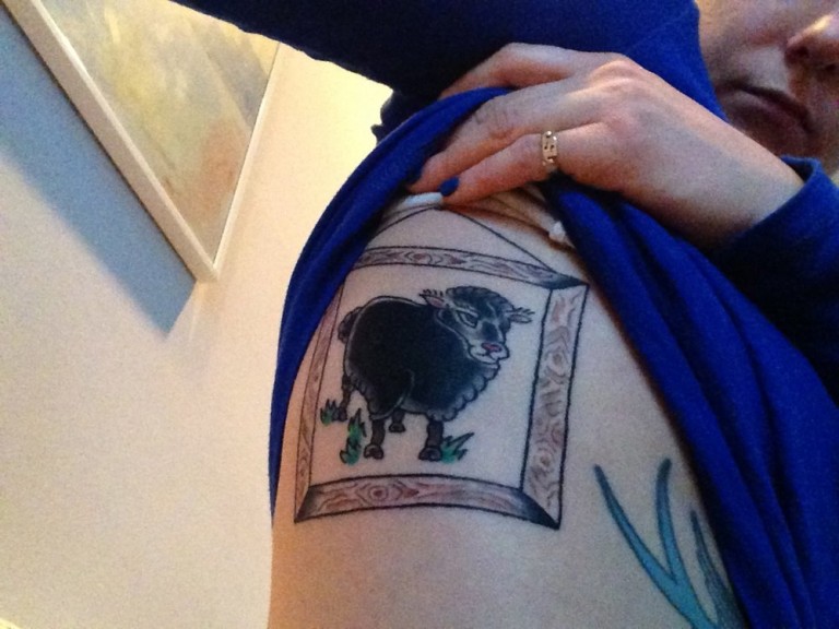 Black Sheep in a Frame tattoo ideas