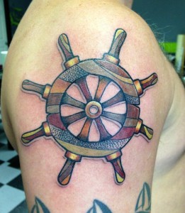 Boat Wheel Tattoo