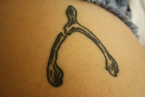 Broken Wishbone Tattoo