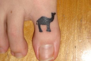 Camel Tattoo on Toe