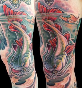 Catfish Tattoo Sleeve