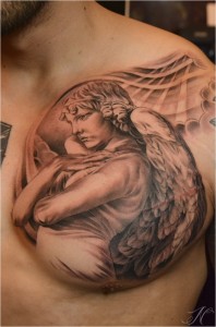 Cherub Chest Tattoos