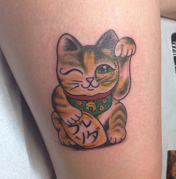 Lucky Cat Tattoos Designs, Ideas and Meaning | Tattoos For You
