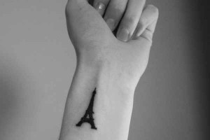 Eiffel Tower Tattoo on Wrist