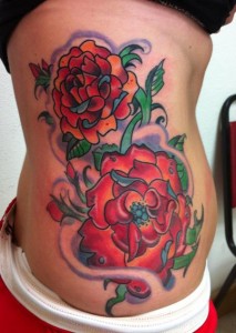 Flower Side Piece Tattoos