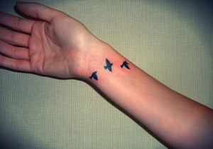 Flying Bird Tattoo Wrist