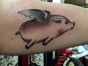 Flying Pig Tattoo