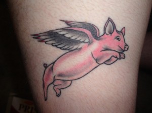 Flying Pig Tattoos