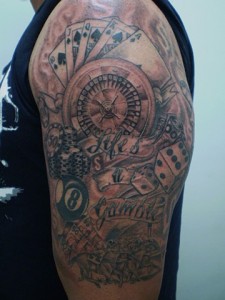 Gambling Sleeve Tattoo Designs