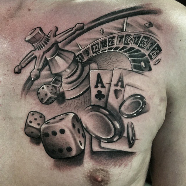 Gambling Tattoos Designs, Ideas and Meaning | Tattoos For You