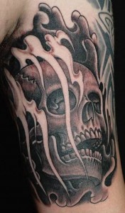 Ghost Skull Tattoo