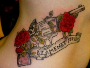 Gun and Rose Tattoo