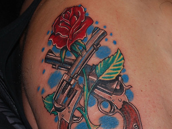 Guns and Roses Tattoos Designs Ideas and Meaning  Tattoos For You