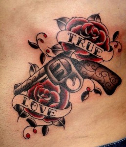 Guns and Roses Tattoo Designs