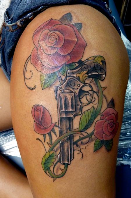 Guns and Roses Tattoos Designs, Ideas and Meaning - Tattoos For You