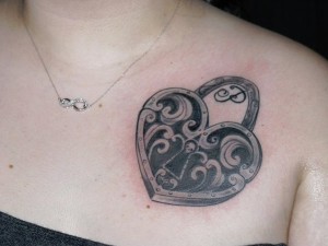 Heart Keyhole Tattoo