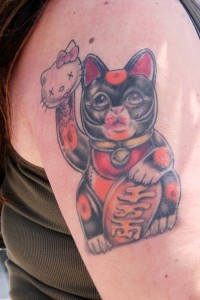 Hello Kitty Lucky Cat Tattoo