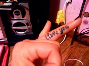 I Love You Tattoos on Finger