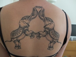 Indian Elephant Back Tattoo