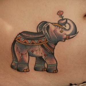 Indian Elephant Tattoo Images