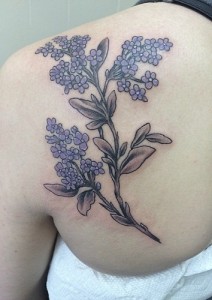 Lilac Shoulder Tattoo