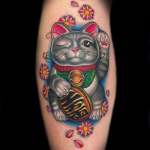 Lucky Cat Tattoo Men