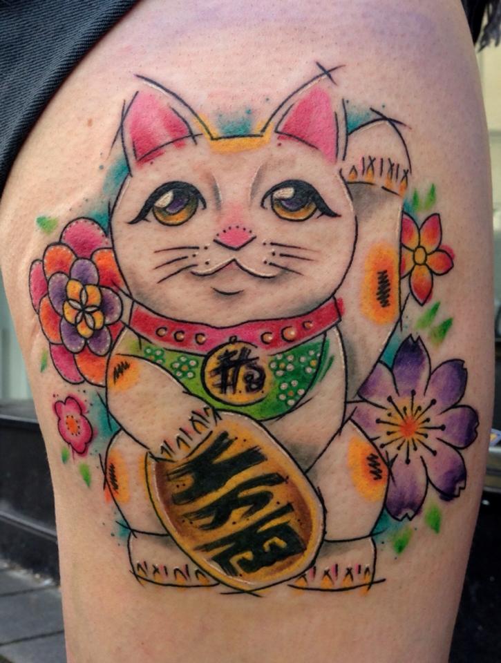 Lucky Cat Tattoos Designs, Ideas and Meaning | Tattoos For You