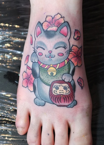 Lucky Cat Tattoos Designs, Ideas and Meaning | Tattoos For You