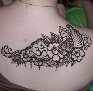 Mehndi Back Tattoo