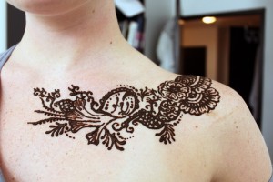 Mehndi Chest Tattoo