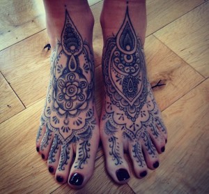 Mehndi Foot Tattoo