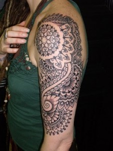 Mehndi Tattoo Half Sleeve