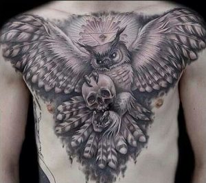 Owl Skull Tattoo Designs