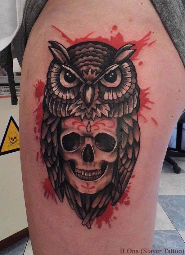 tattoo Owl skull by Kenoriel on DeviantArt