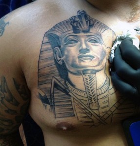 Pharaoh Chest Tattoo